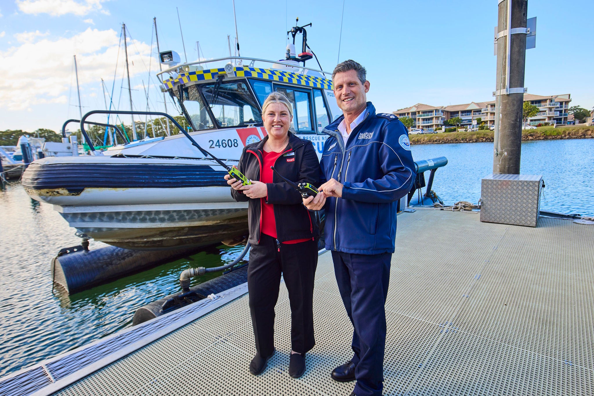 Two marine resuce team