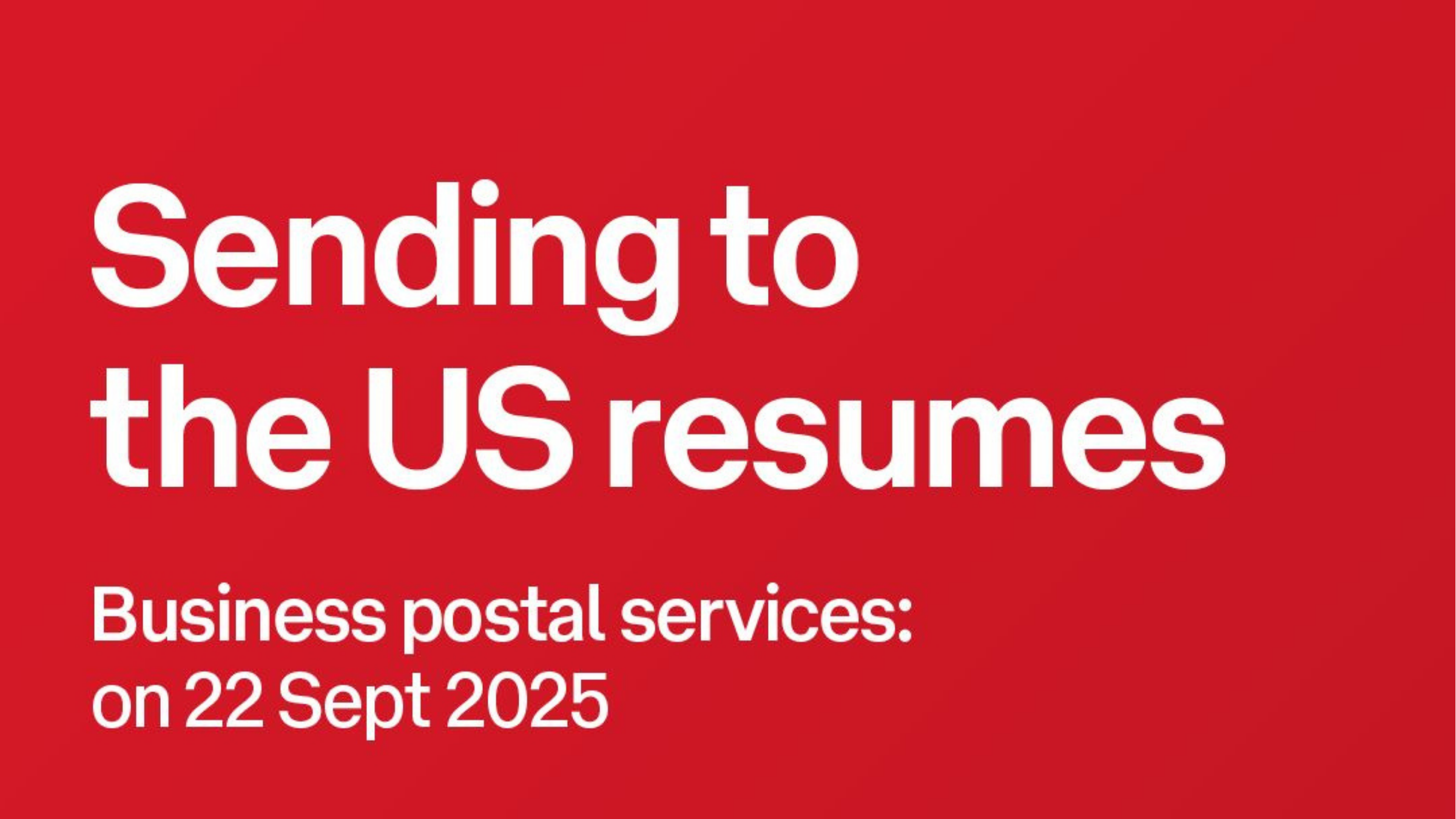 US post resumes
