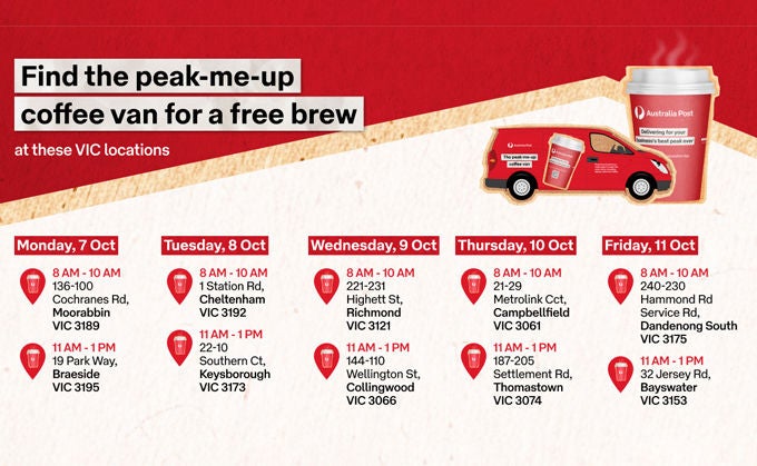 Supporting businesses this peak season with the Peak-me-up coffee van