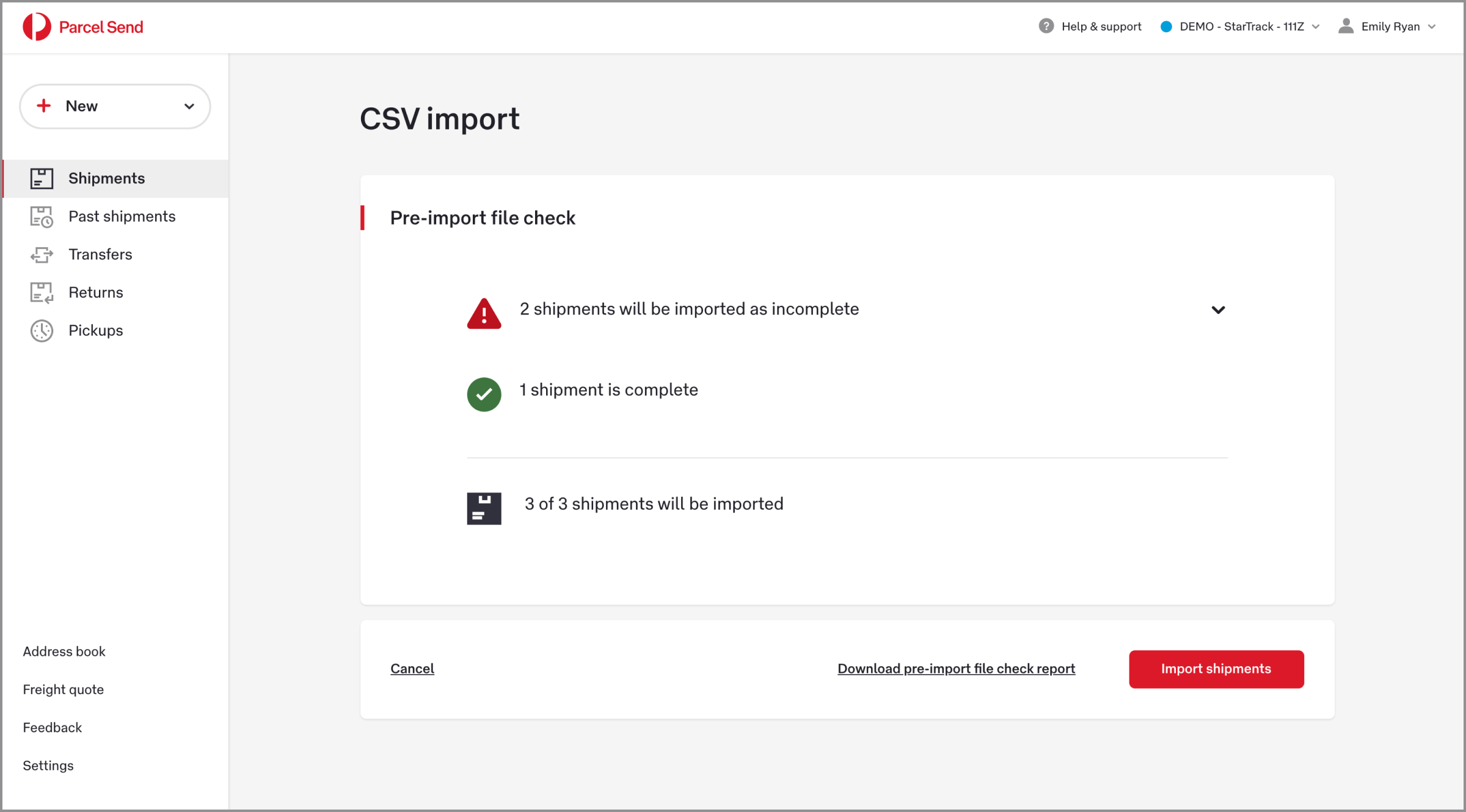 screenshot-csv-import-shipments-into-parcel-send-1