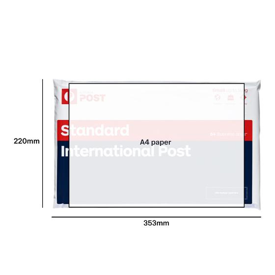 International Standard Prepaid Satchel Small – New Zealand product photo Internal 2 DETAILS