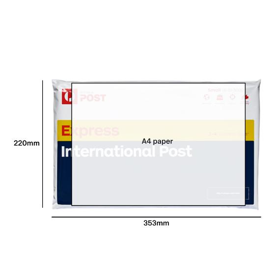 International Express Prepaid Satchel Small – USA & Canada product photo Internal 2 DETAILS