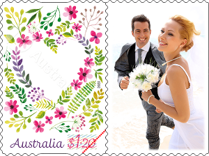 Personalised Stamps – Floral Heart product photo