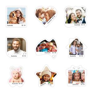 MyStamps Heart - 20x $3.70 International UK & Europe Rate Stamps product photo