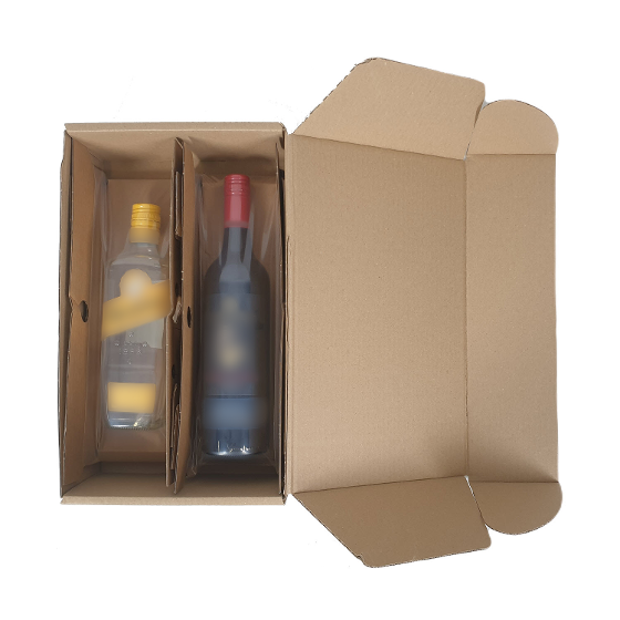 Wine and Spirit Box Double Plain (367 x 223 x 105mm) with Inserts &ndash; 10 Pack product photo Internal 13 DETAILS