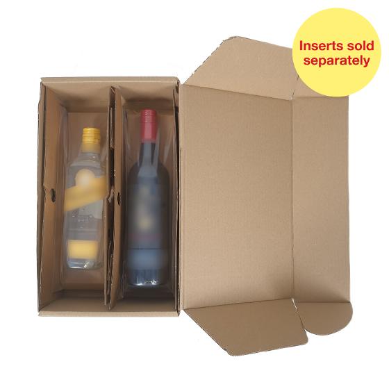 Wine and Spirit Box Double Plain (367 x 223 x 105mm) &ndash; 10 Pack product photo Internal 10 DETAILS