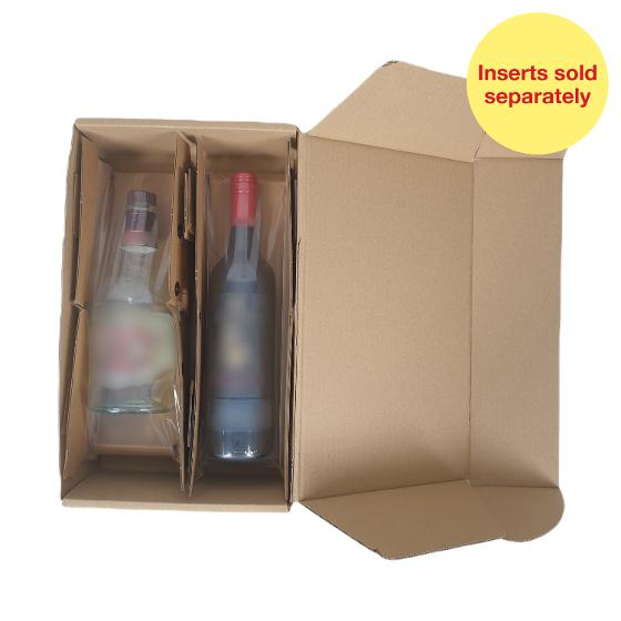Wine and Spirit Box Double Plain (367 x 223 x 105mm) &ndash; 10 Pack product photo Internal 11 DETAILS