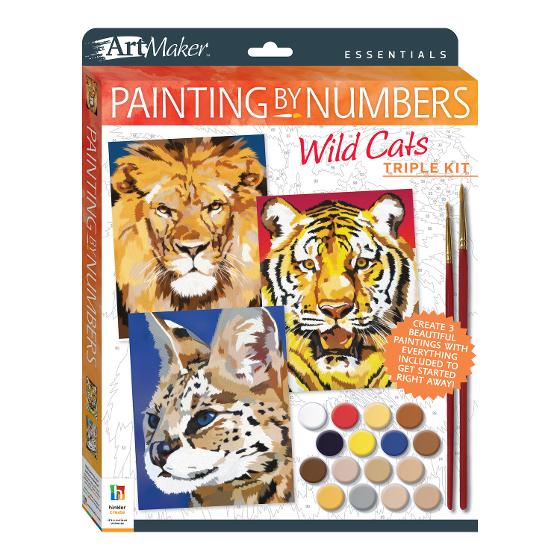 Artmaker Essential Paint by Numbers: Wild Cats product photo Internal 1 DETAILS