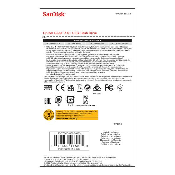 SanDisk Cruzer Glide 32GB USB 3.0 FD product photo Internal 4 DETAILS