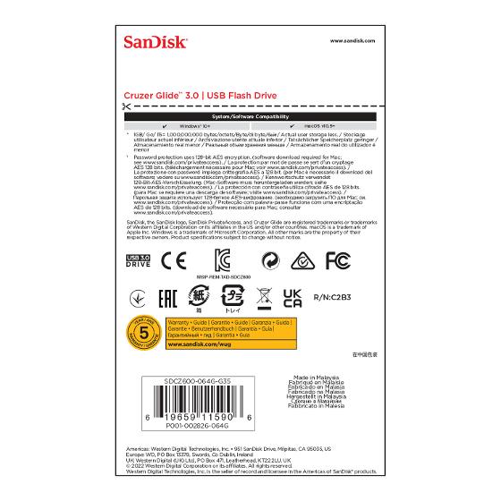 SanDisk Cruzer Glide 64GB USB 3.0 FD product photo Internal 4 DETAILS
