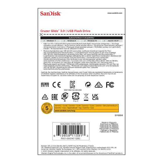 SanDisk Cruzer Glide 128GB USB 3.0 FD product photo Internal 4 DETAILS