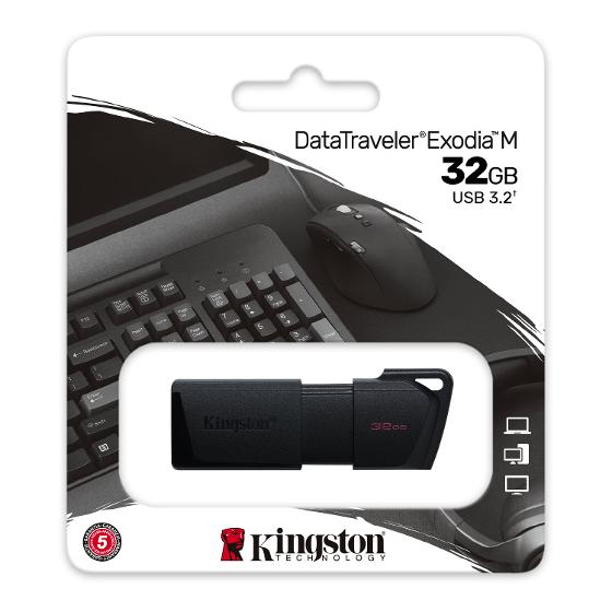 Kingston 32GB USB 3.2 DataTraveler Exodia M Gen1 Drive product photo Internal 1 DETAILS