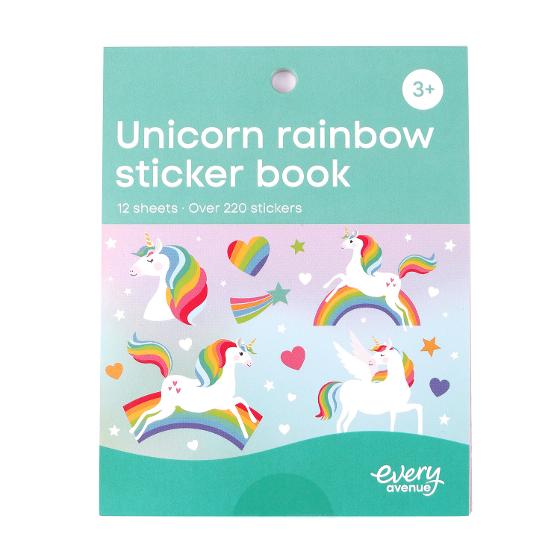 Every Avenue 12 Page Mini Sticker Book &ndash; 'Unicorn Rainbow' product photo Internal 1 DETAILS