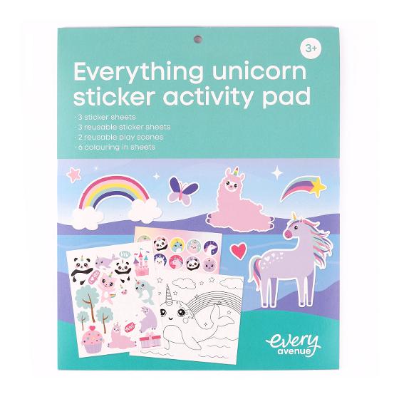 Every Avenue 14 Page Sticker Activity Pad – 'Unicorn' product photo Internal 1 DETAILS