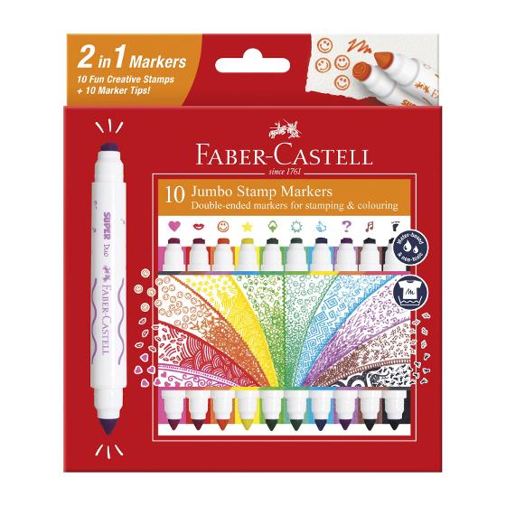 Faber-Castell Jumbo Stamp Markers – 10 Pack product photo Internal 1 DETAILS
