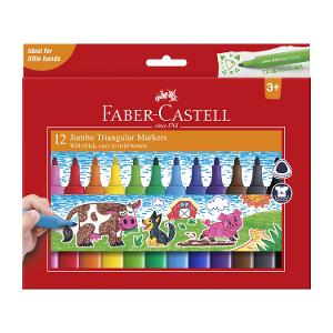 Faber-Castell Jumbo Triangular Markers – 12 Pack product photo