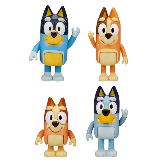 Bluey & Family Figure 4 Pack – Bluey, Bingo, Bandit & Chilli product photo Internal 3 DETAILS