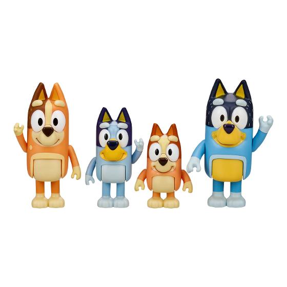 Bluey & Family Figure 4 Pack – Bluey, Bingo, Bandit & Chilli product photo Internal 4 DETAILS