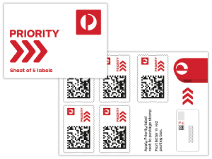Priority Labels – Booklet of 5 product photo