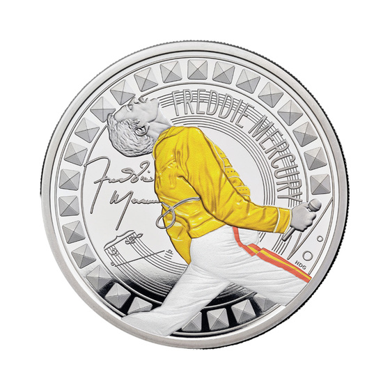 Freddie Mercury UK 1oz Silver Proof Coin product photo Internal 1 DETAILS