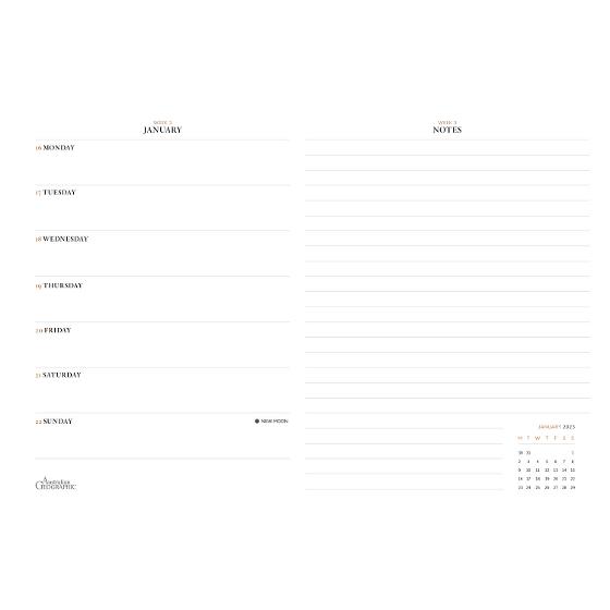 Australian Geographic Weekly 2023 Diary product photo Internal 5 DETAILS