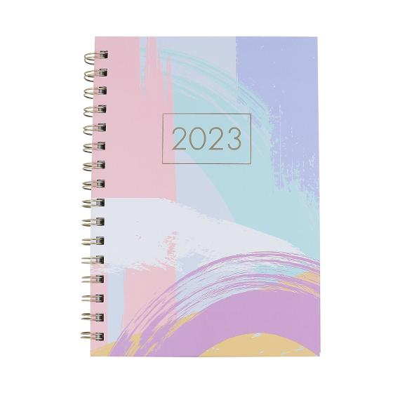 Australiana A5 Week to View 2023 Diary &ndash; Pastel Brush Strokes product photo Internal 1 DETAILS