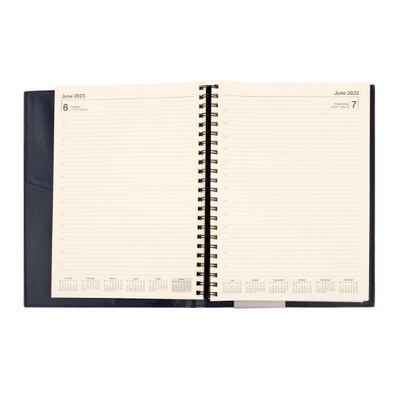 Spiral A4 Day to Page 2023 Diary &ndash; Eucalyptus product photo Internal 2 DETAILS