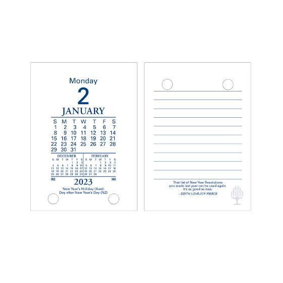 Collins 2023 Desk Calendar Refill Day to a Page product photo Internal 1 DETAILS
