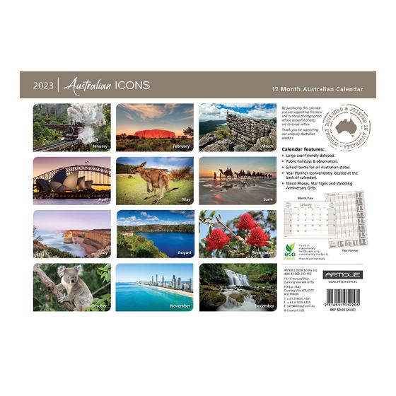 Australian Icons 2023 Calendar product photo Internal 2 DETAILS