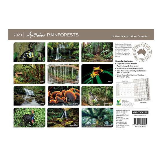 Australian Rainforests 2023 Calendar product photo Internal 2 DETAILS