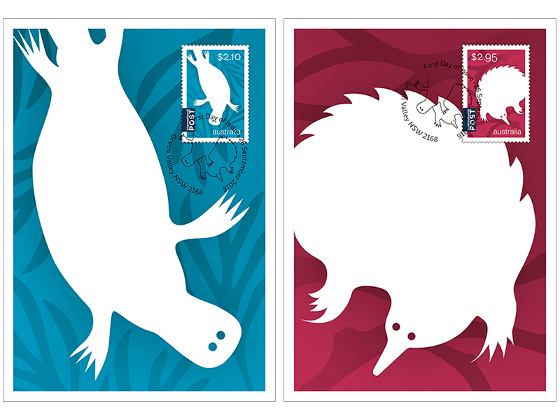 Set of Two Australian Animals Monotremes Maxicards product photo Internal 1 DETAILS