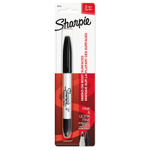 Sharpie Twin Tip Permanent Marker in Black product photo