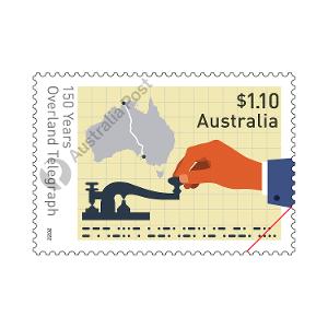 Single 150 Years: Overland Telegraph Gummed Stamp product photo