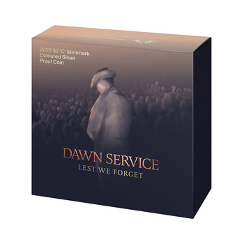 2026 $2 'C' Mintmark Coloured Silver Proof Coin &ndash; Dawn Service product photo
