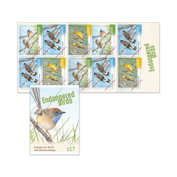 Endangered Birds Self-Adhesive Booklet of 10 x $1.70 (mixed) product photo