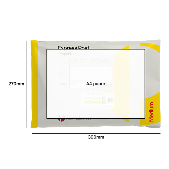 Express Post Prepaid Satchel Medium – 10 Pack product photo Internal 4 DETAILS