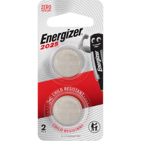 Energizer 2025 Lithium Coin Batteries 2 Pack product photo Internal 1 DETAILS