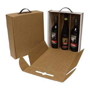 Cellar Door Carry Case 3 Bottle Kraft – 10 Pack product photo