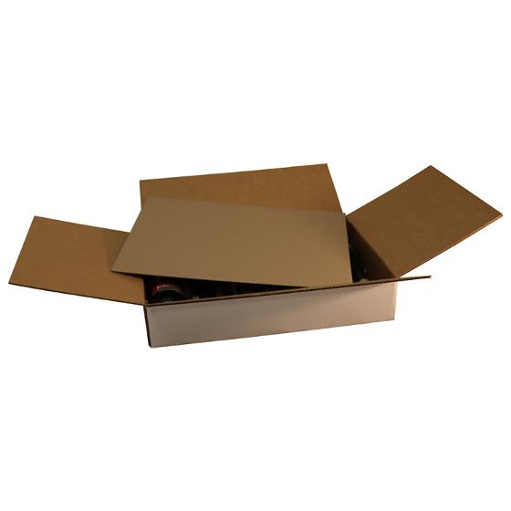 Wine Lay Flat Box 6 Bottle (500 x 90 x&nbsp;340mm) White&nbsp;&ndash; 10 Pack product photo Internal 1 DETAILS