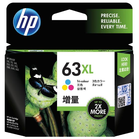 HP 63XL High Yield  Tri-Color Ink Cartridge product photo Internal 2 DETAILS