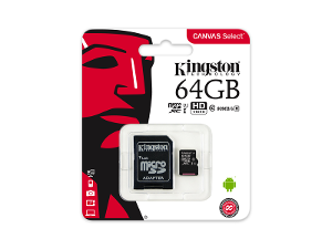 Kingston 64GB MicroSD Memory Card product photo