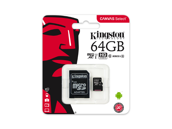 Kingston 64GB MicroSD Memory Card product photo Internal 1 DETAILS