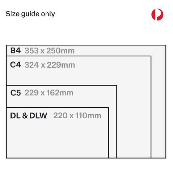 Prepaid Envelope Small (DL window-face) up to 250g – Box of 500 product photo Internal 3 DETAILS