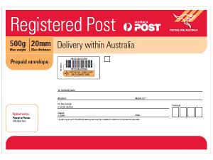Registered Post Prepaid Envelope Large (B4) – 10 Pack product photo