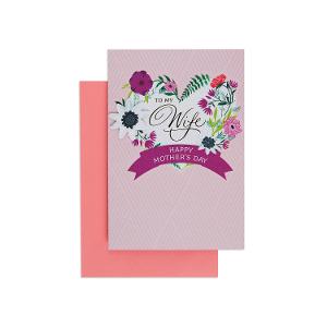 Hallmark Mother's Day Card For Wife – Floral & Hearts product photo