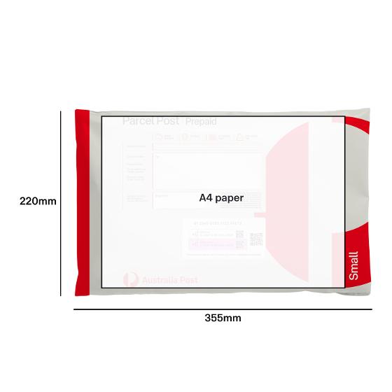 Parcel Post Prepaid Satchel Small – 10 Pack product photo Internal 3 DETAILS