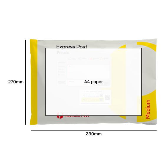 Express Post Prepaid Satchel Medium &ndash; 5 Pack product photo Internal 4 DETAILS