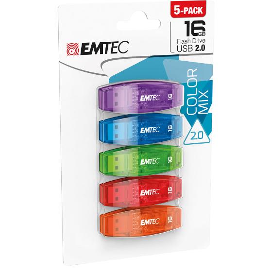 Emtec C410 16GB USB 2.0 Flash Drives - 5 Pack product photo Internal 3 DETAILS