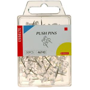 Esselte Push Pins Clear – 50 Pack product photo