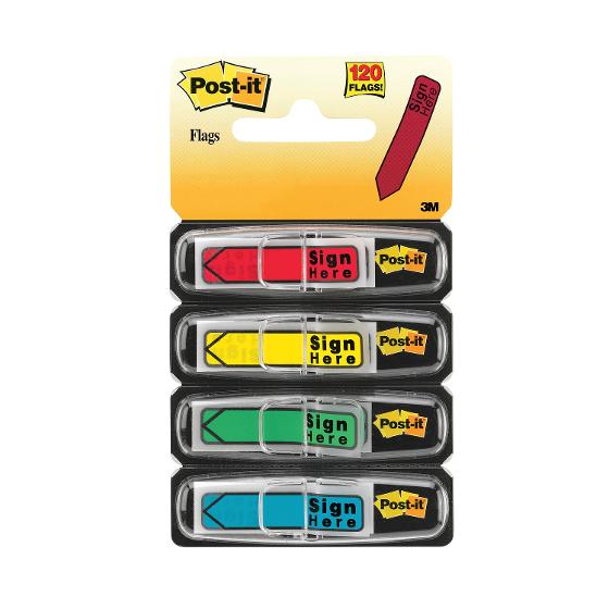 Post-It Note Coloured 'Sign Here' Flags product photo Internal 1 DETAILS